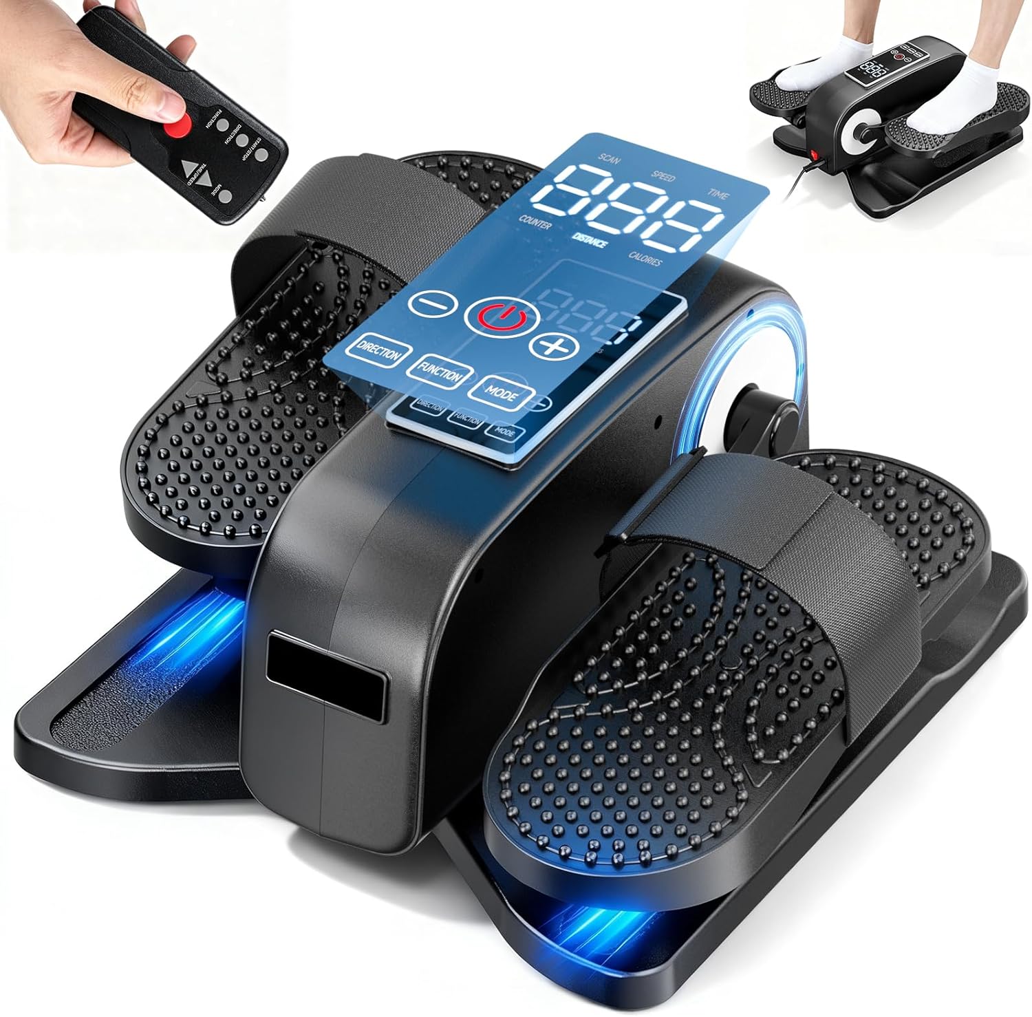 Under Desk Elliptical Machine, Electric Seated Leg Exerciser for Seniors